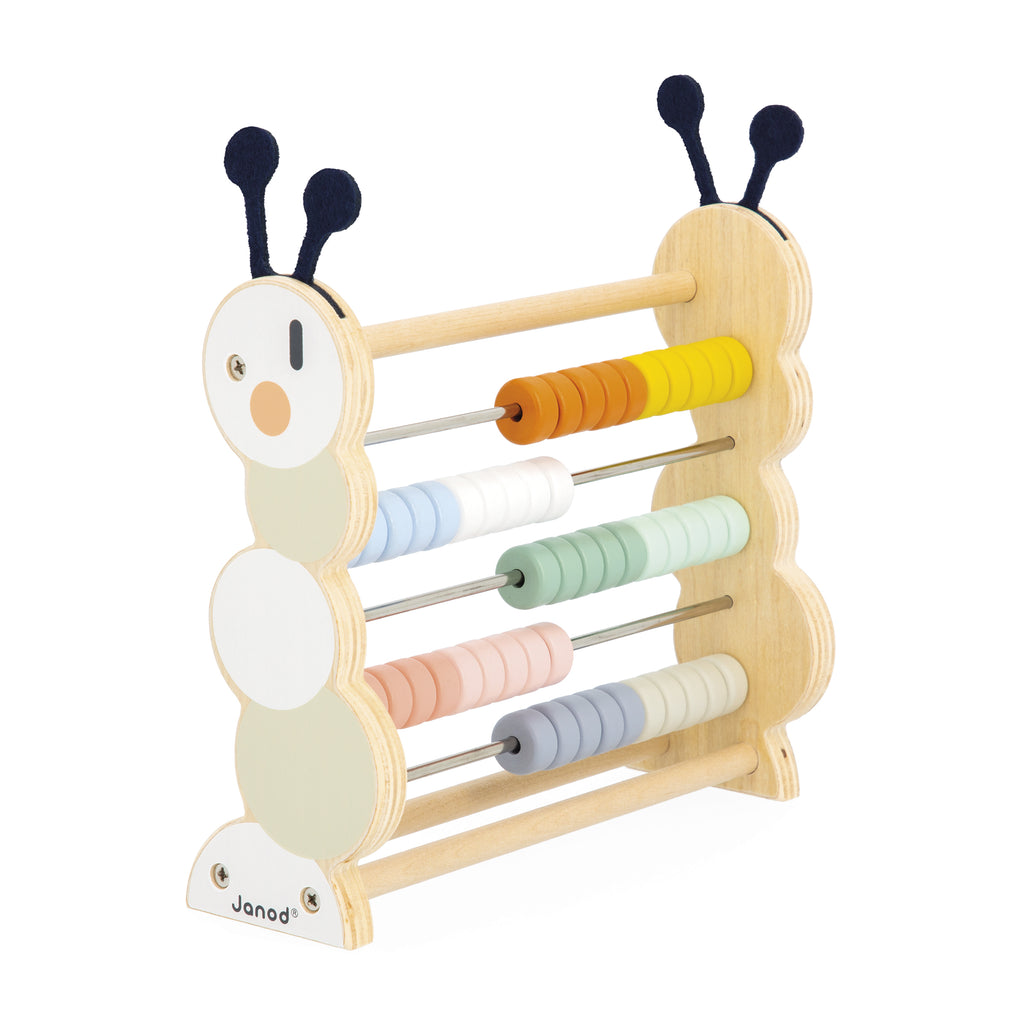 Wooden Abacus Caterpillar Toy by Janod | Cotton Planet