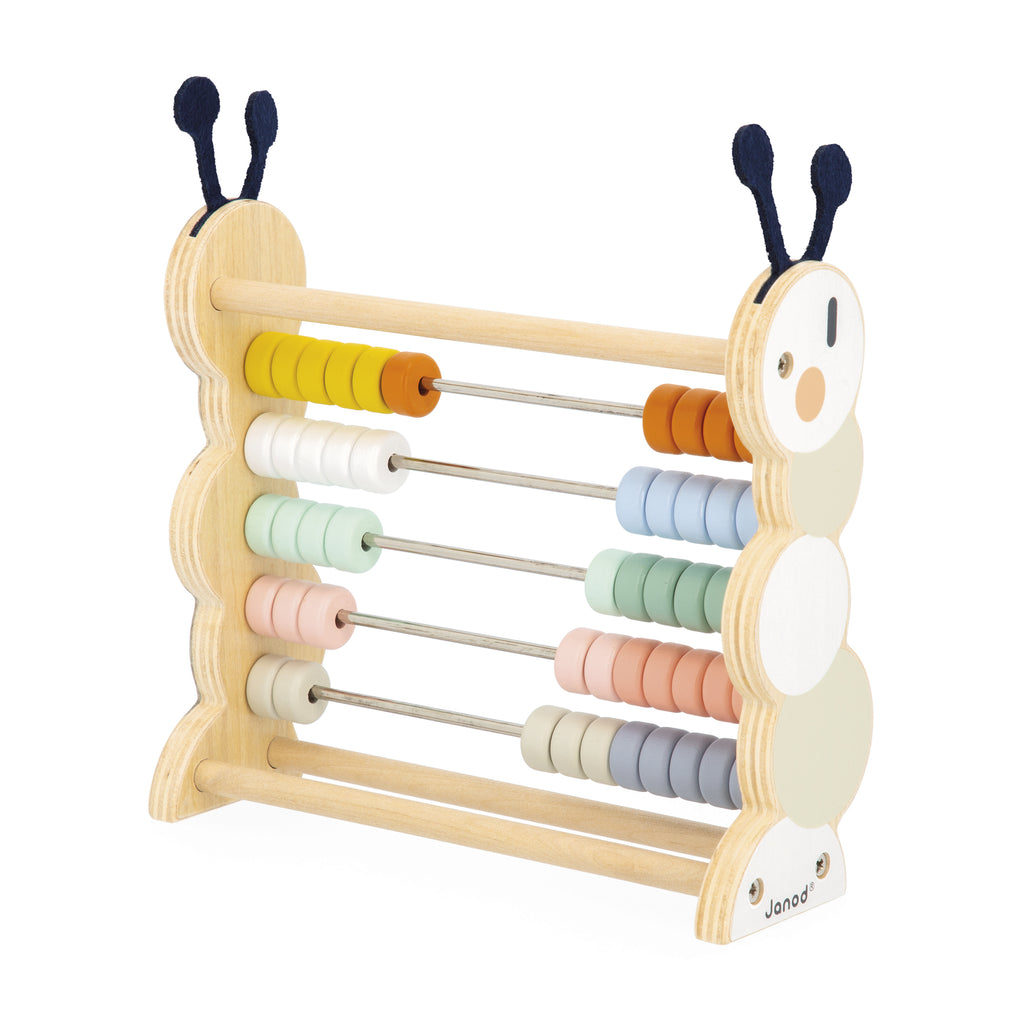 Wooden Abacus Caterpillar Toy by Janod | Cotton Planet