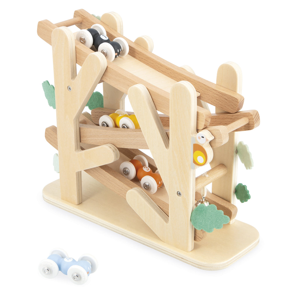 Wooden Racing Ramp Toy by Janod | Cotton Planet