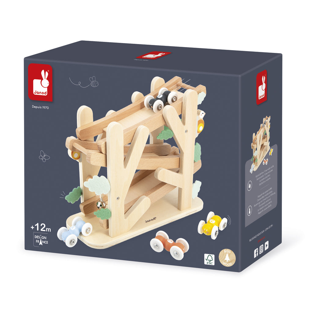 Wooden Racing Ramp Toy by Janod | Cotton Planet
