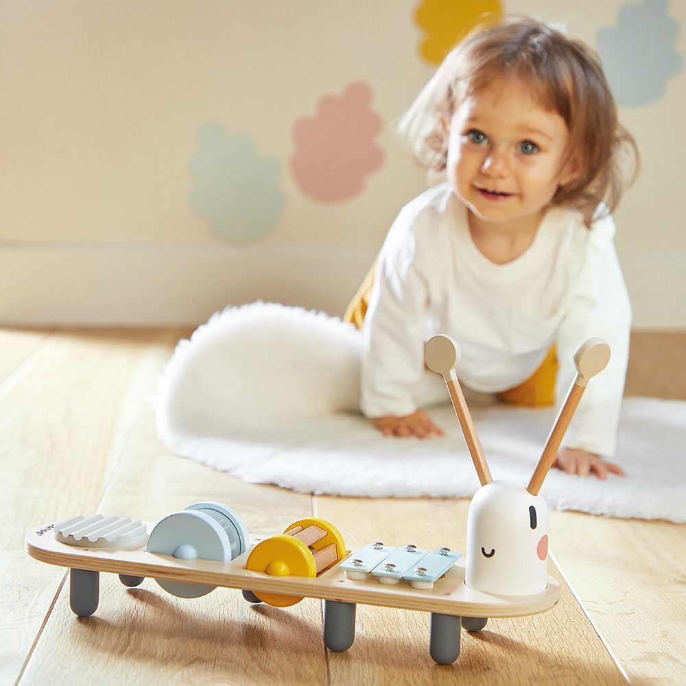 Musical Stand Caterpillar by Janod | Cotton Planet