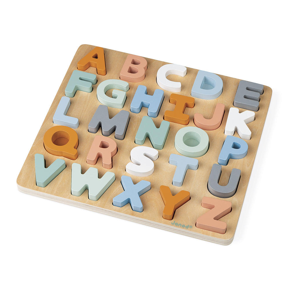 Alphabet Wooden Puzzle by Janod | Cotton Planet