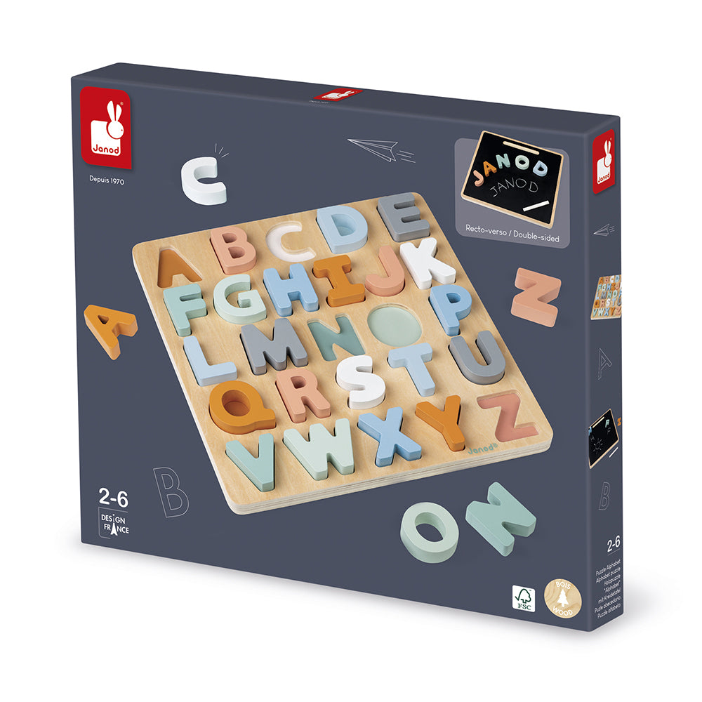 Alphabet Wooden Puzzle by Janod | Cotton Planet