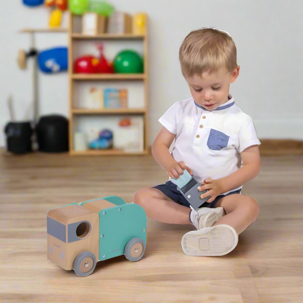 Bolid Wooden Recycling Truck by Janod | Cotton Planet