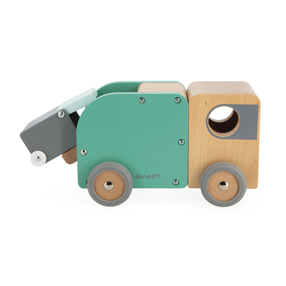 Bolid Wooden Recycling Truck by Janod | Cotton Planet