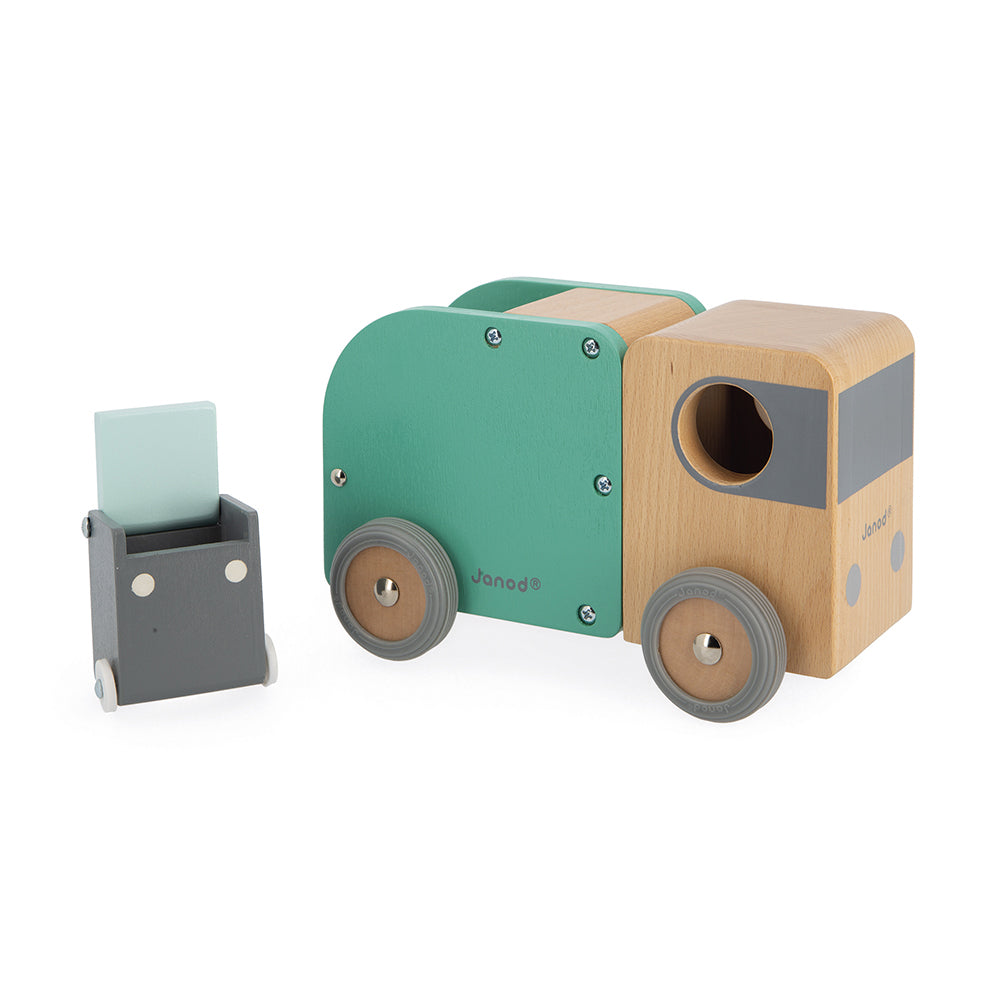 Bolid Wooden Recycling Truck by Janod | Cotton Planet