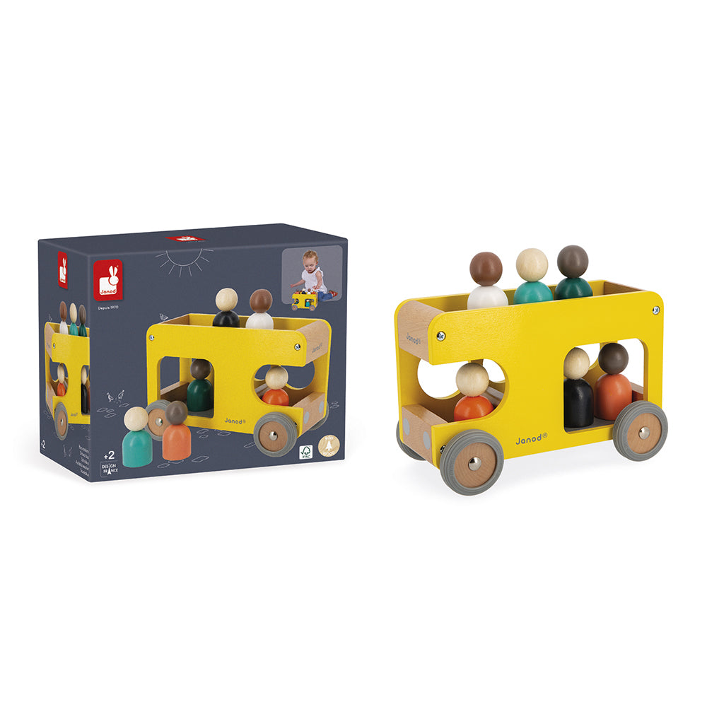 Wooden School Bus by Janod | Cotton Planet