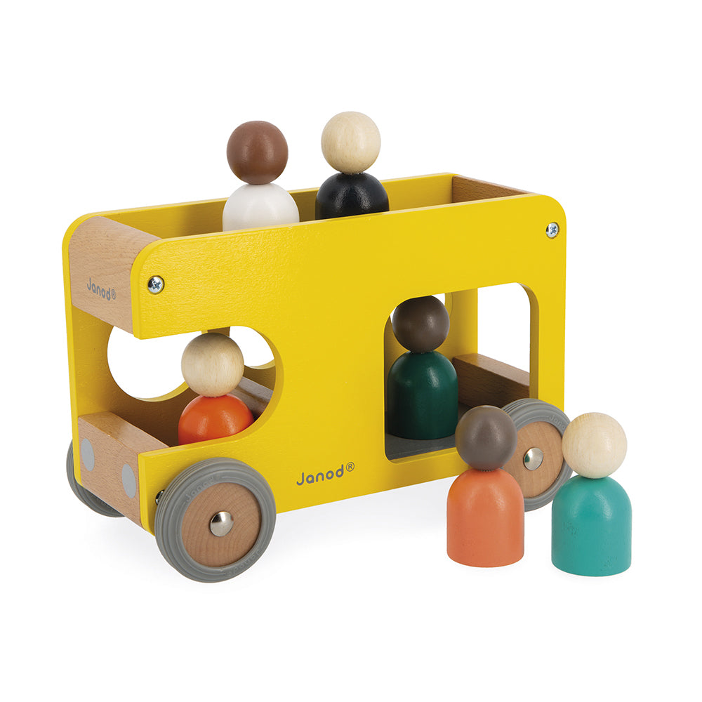 Wooden Toy School Bus by Janod | Cotton Planet
