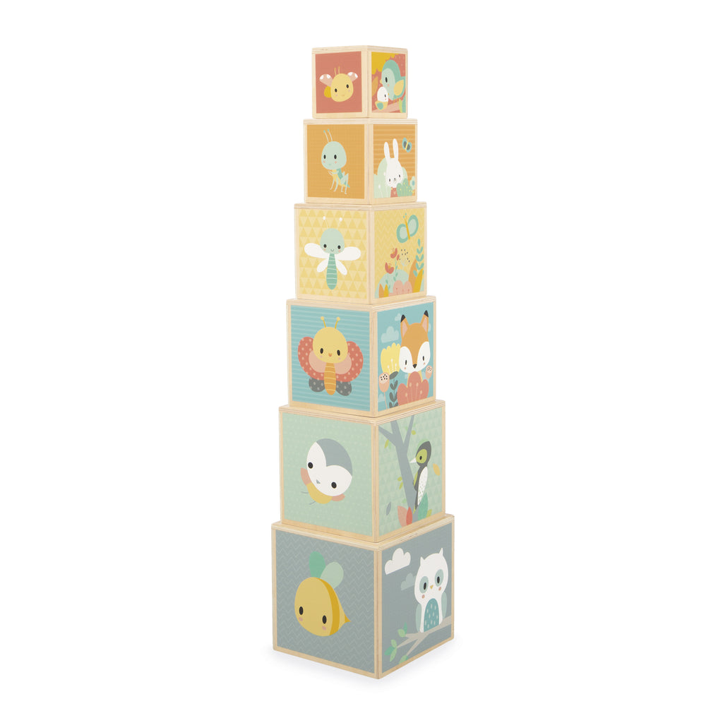 Stacking Six Cubes Pyramid by Janod | Cotton Planet