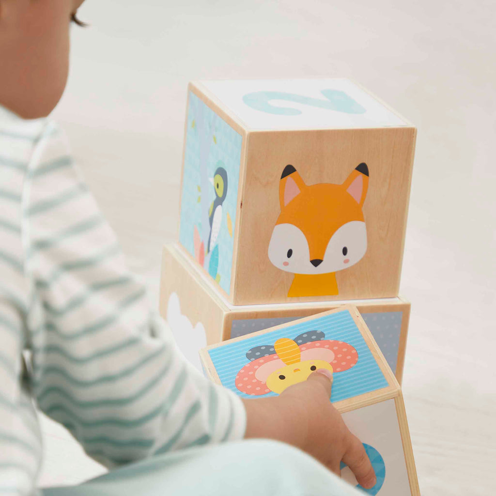 Stacking Six Cubes Pyramid by Janod | Cotton Planet