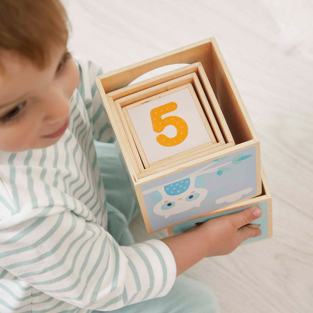 Stacking Six Cubes Pyramid by Janod | Cotton Planet