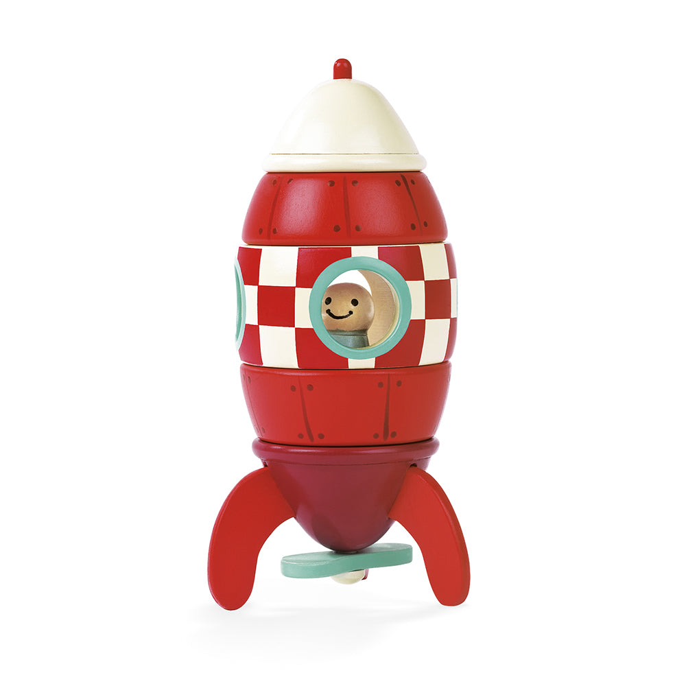 Magnetic Wooden Rocket by Janod | Cotton Planet