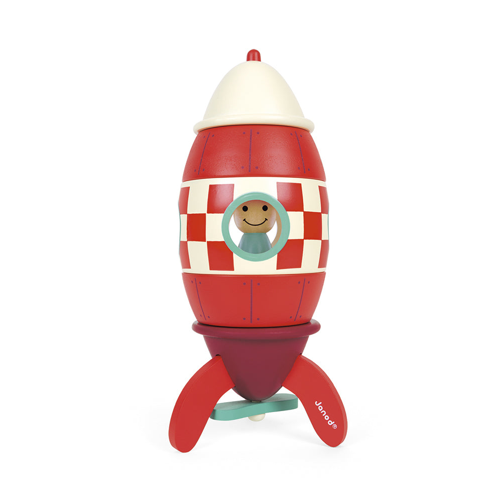 Magnetic Wooden Rocket by Janod | Cotton Planet