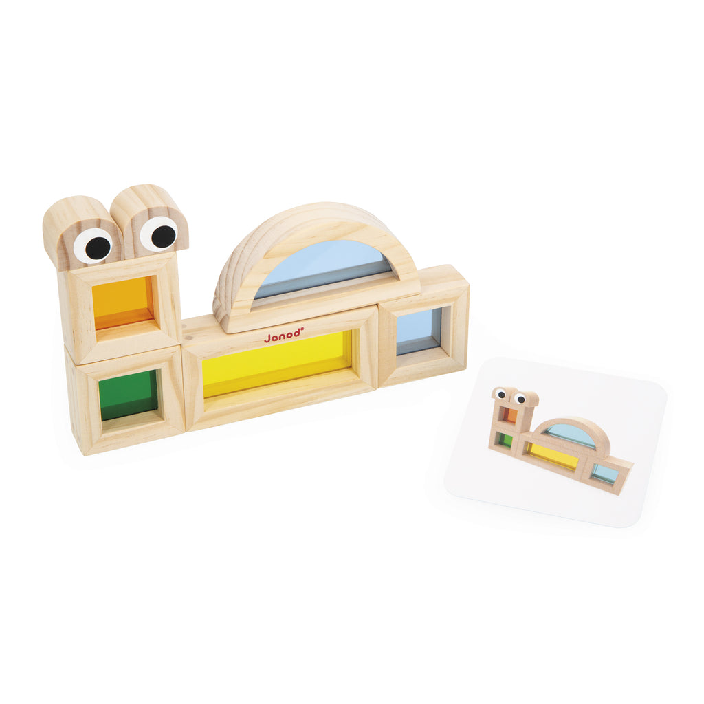 Translucent Sensory Blocks 18-Piece Set by Janod | Cotton Planet