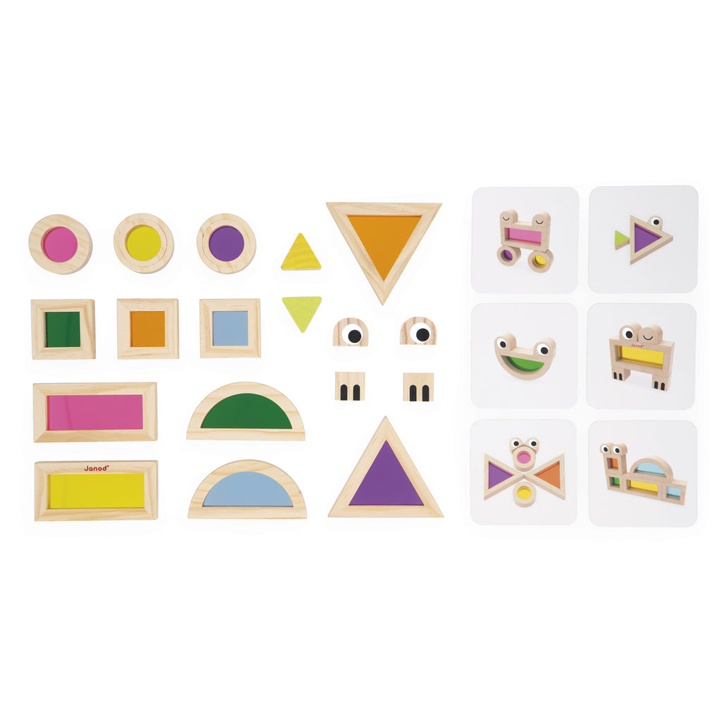 Translucent Sensory Blocks 18-Piece Set by Janod | Cotton Planet