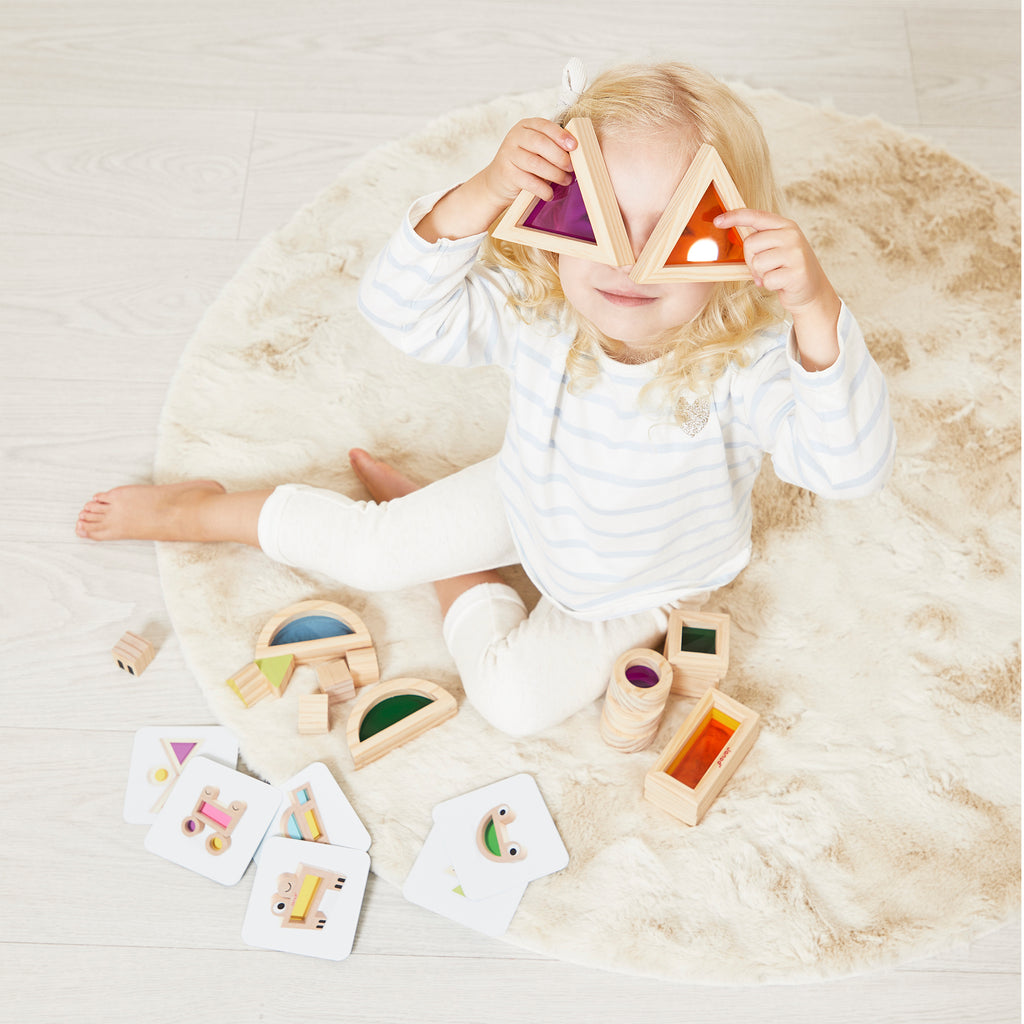 Translucent Sensory Blocks 18-Piece Set by Janod | Cotton Planet