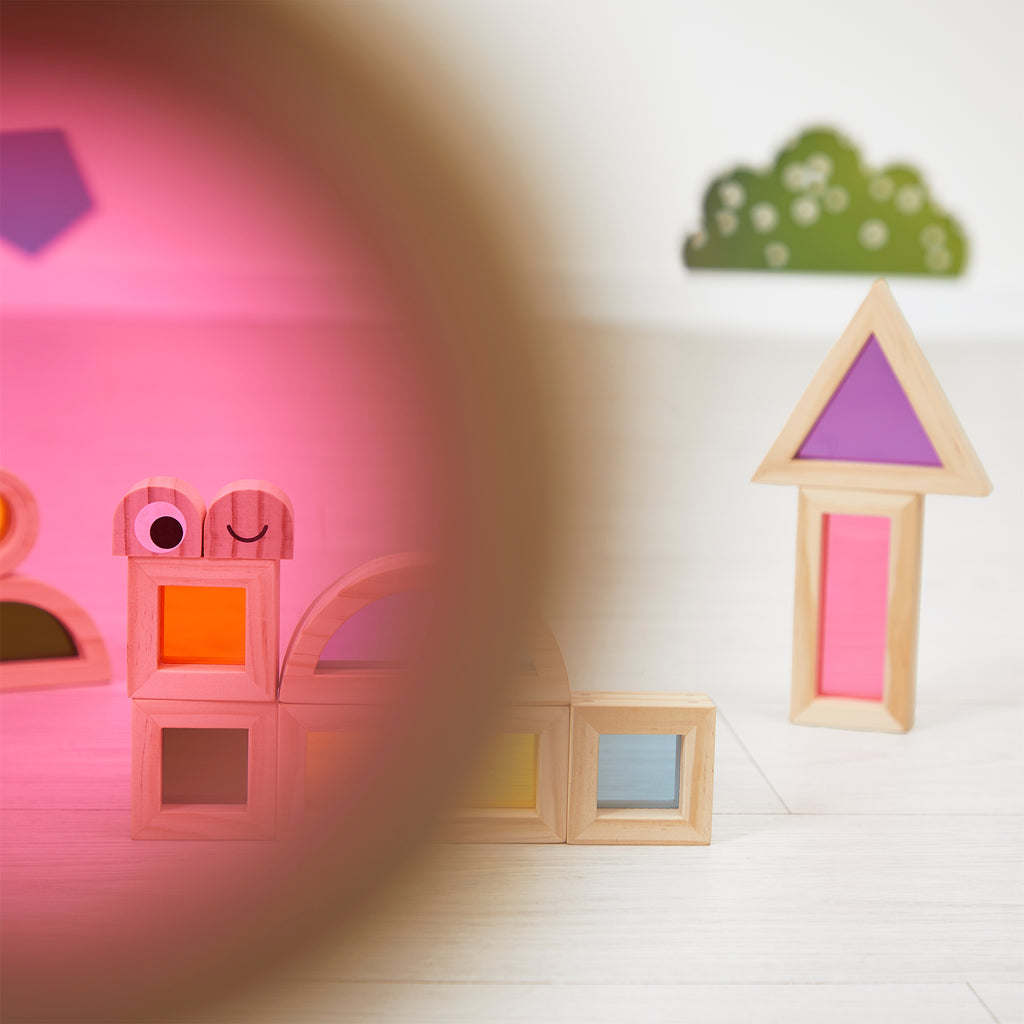 Translucent Sensory Blocks 18-Piece Set by Janod | Cotton Planet