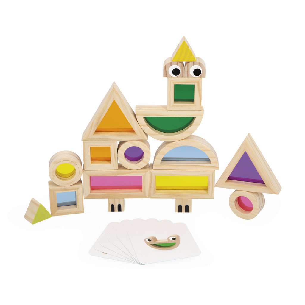Translucent Sensory Blocks 18-Piece Set by Janod | Cotton Planet
