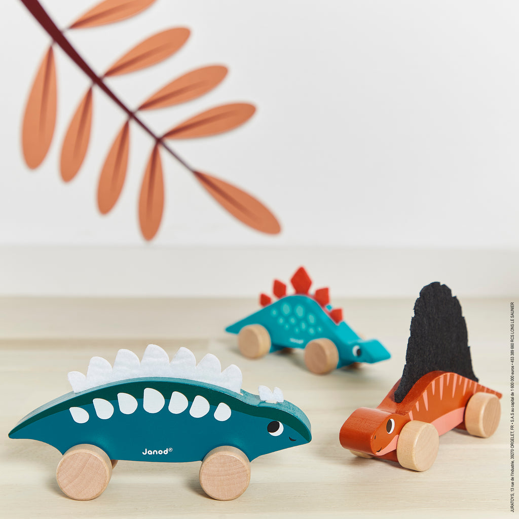 Push Along Dinos Toy by Janod | Cotton Planet