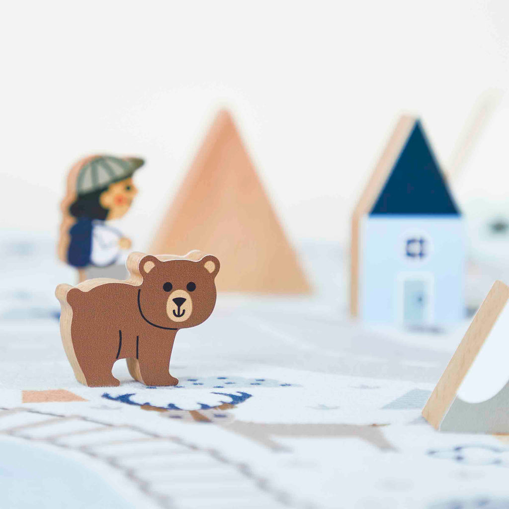 Wooden Cubes & Figures Set by Janod | Cotton Planet