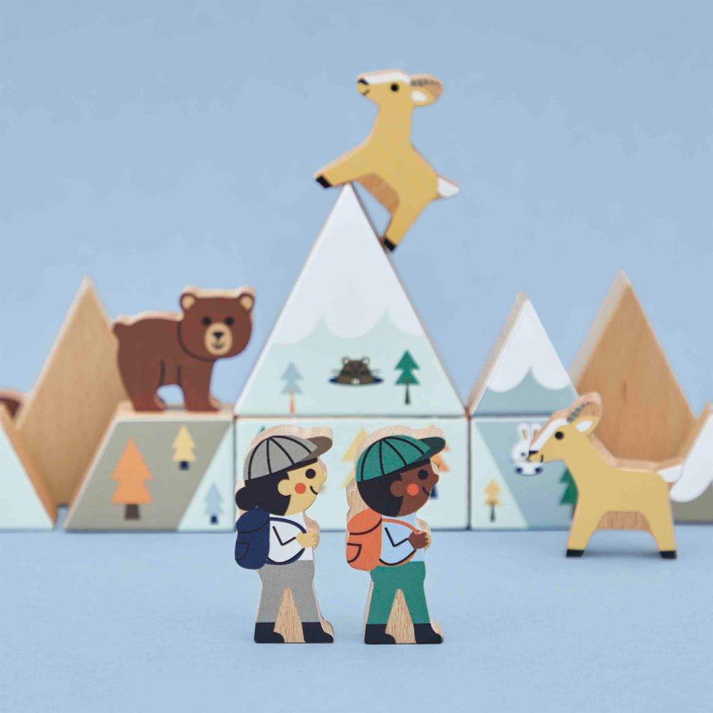 Wooden Cubes & Figures Set by Janod | Cotton Planet