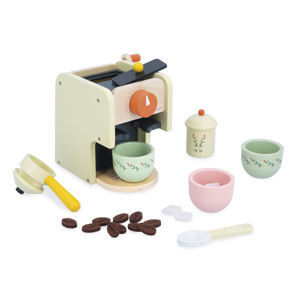 Wooden Coffee Machine Play Set by Janod | Cotton Planet