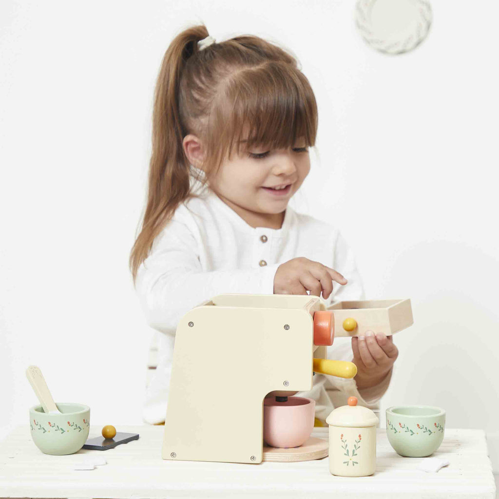 Wooden Coffee Machine Play Set by Janod | Cotton Planet