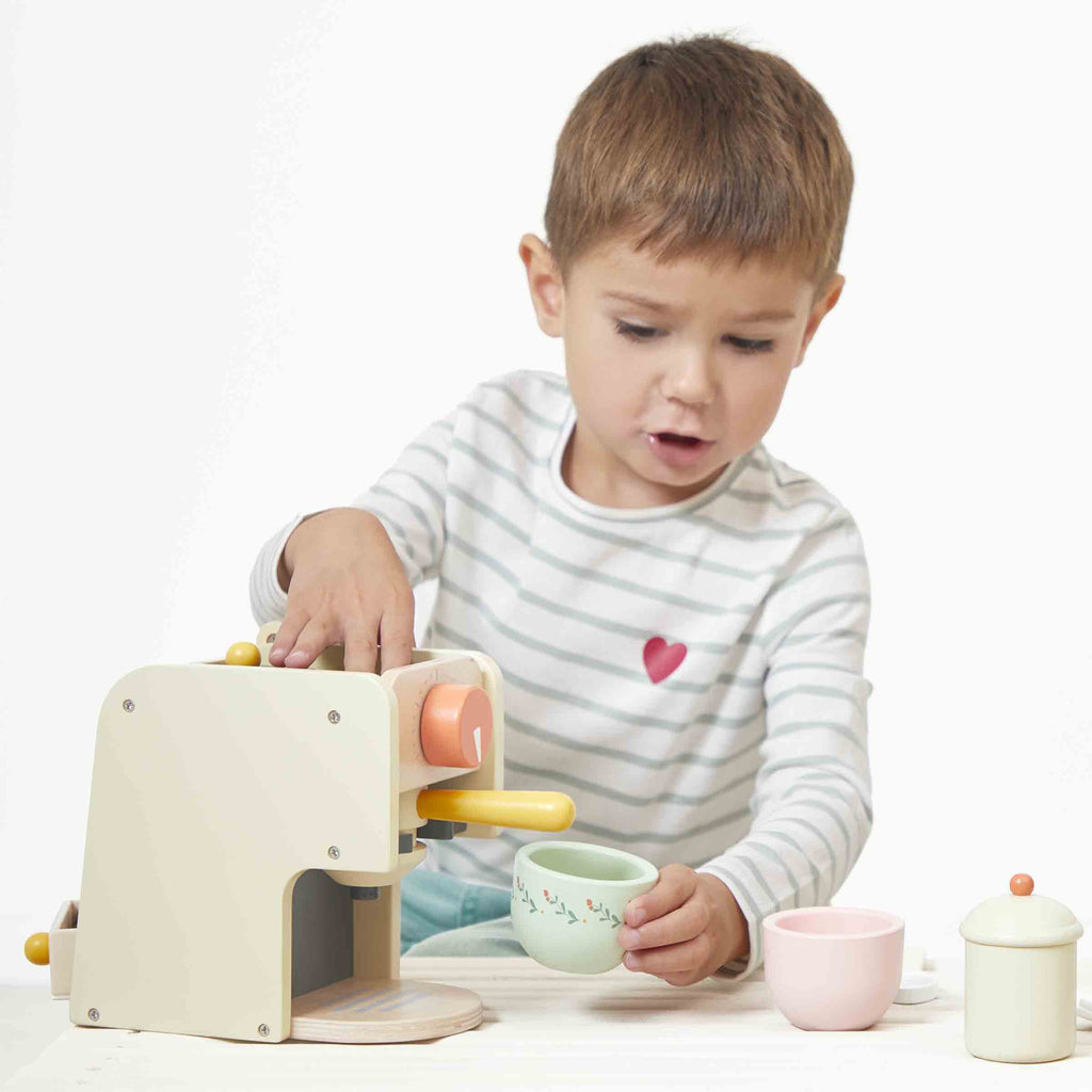 Wooden Coffee Machine Play Set by Janod | Cotton Planet