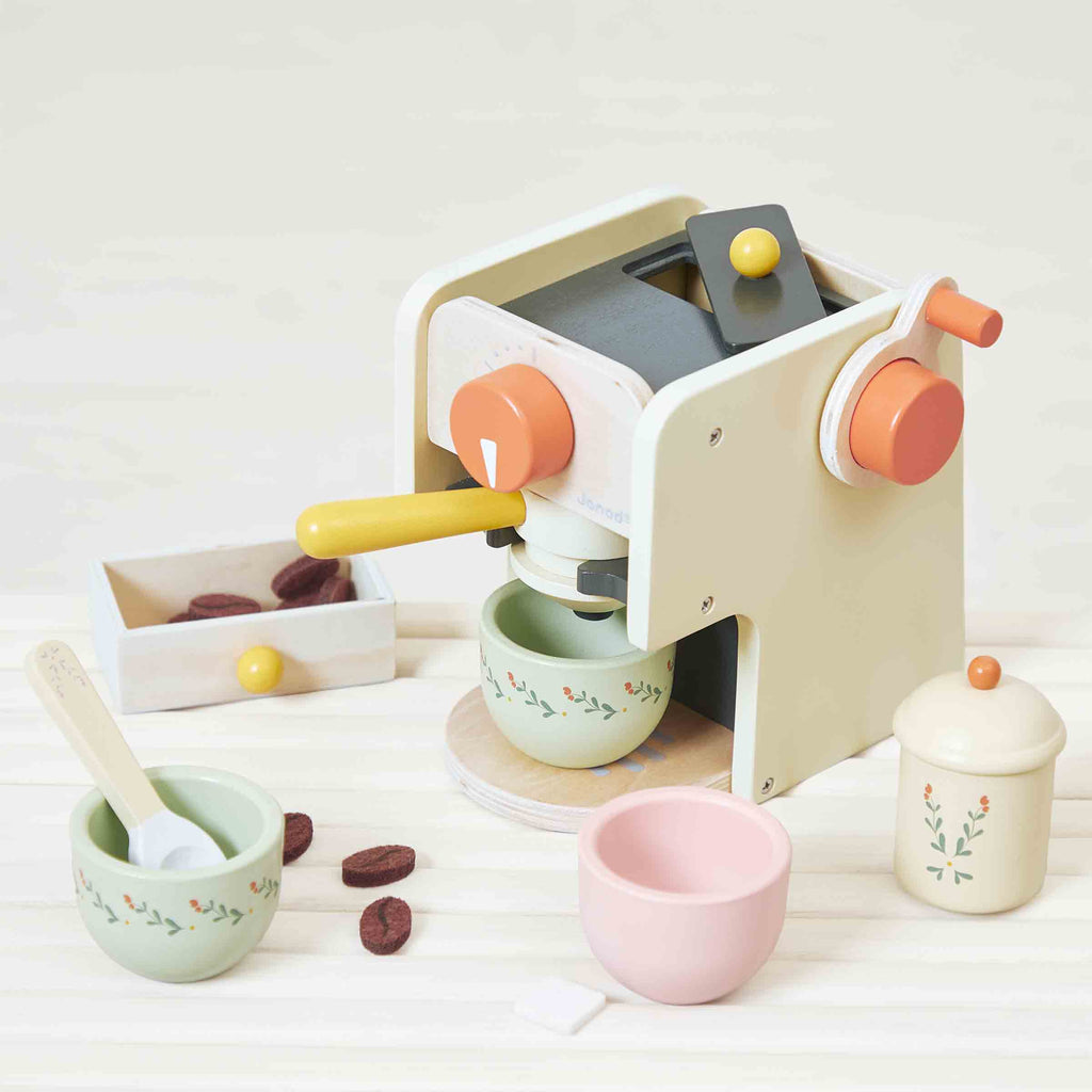 Wooden Coffee Machine Play Set by Janod | Cotton Planet