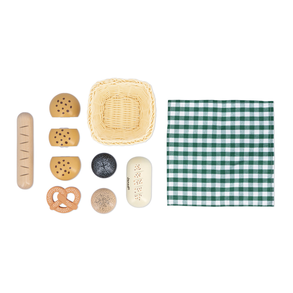 Wooden Bakery Basket Playset by Janod | Cotton Planet