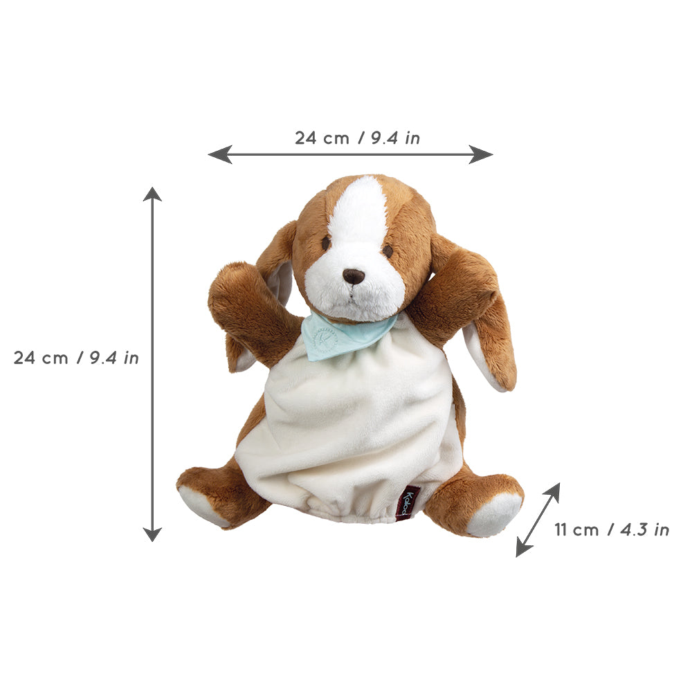 Tiramisu Dog Puppet Toy by Kaloo | Cotton Planet