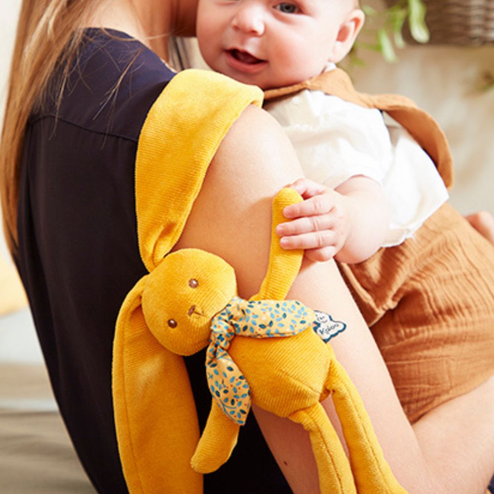 baby with bunny soft toy cottonplanet.ie