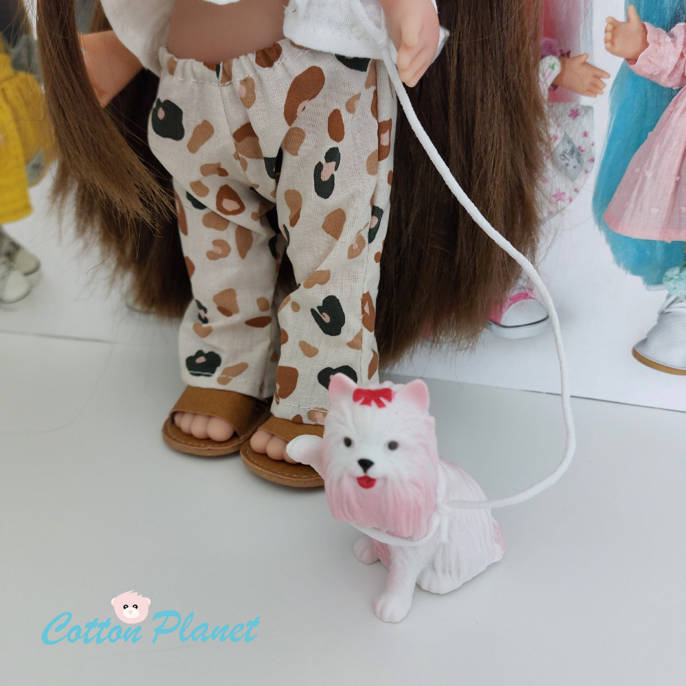 Mia Pet Doll with Long Brown Hair and Puppy | cottonplanet.ie