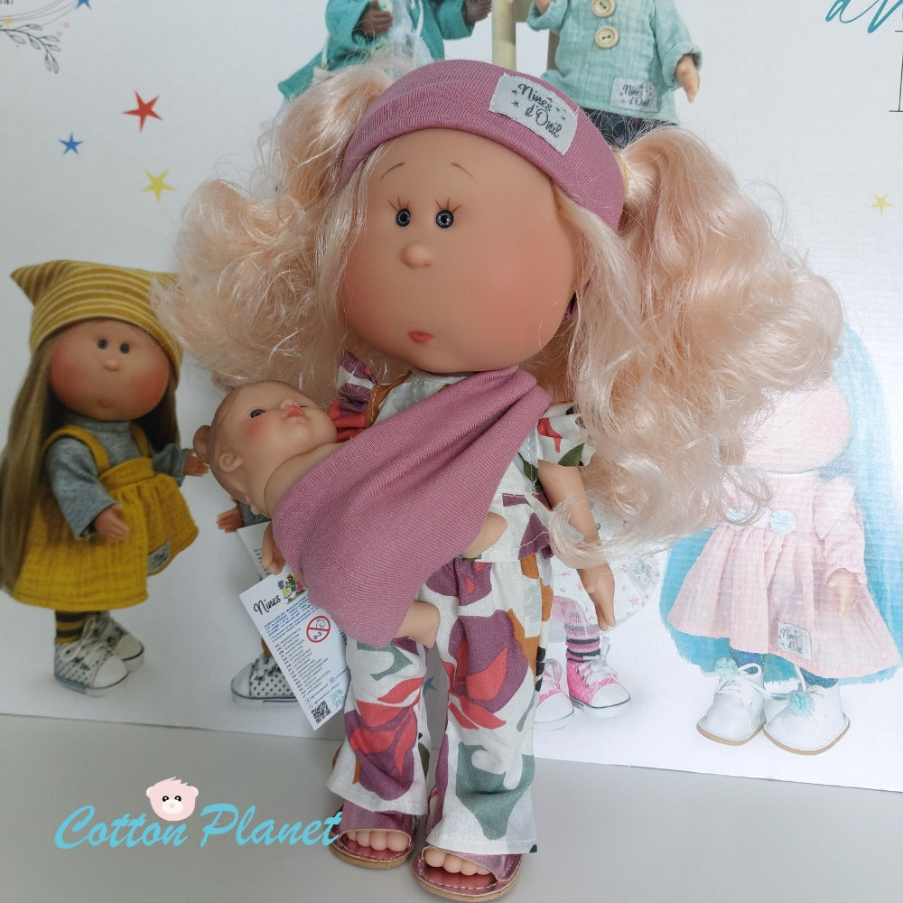 Mia Mama Doll with Blonde Hair and Baby - cottonplanet.ie