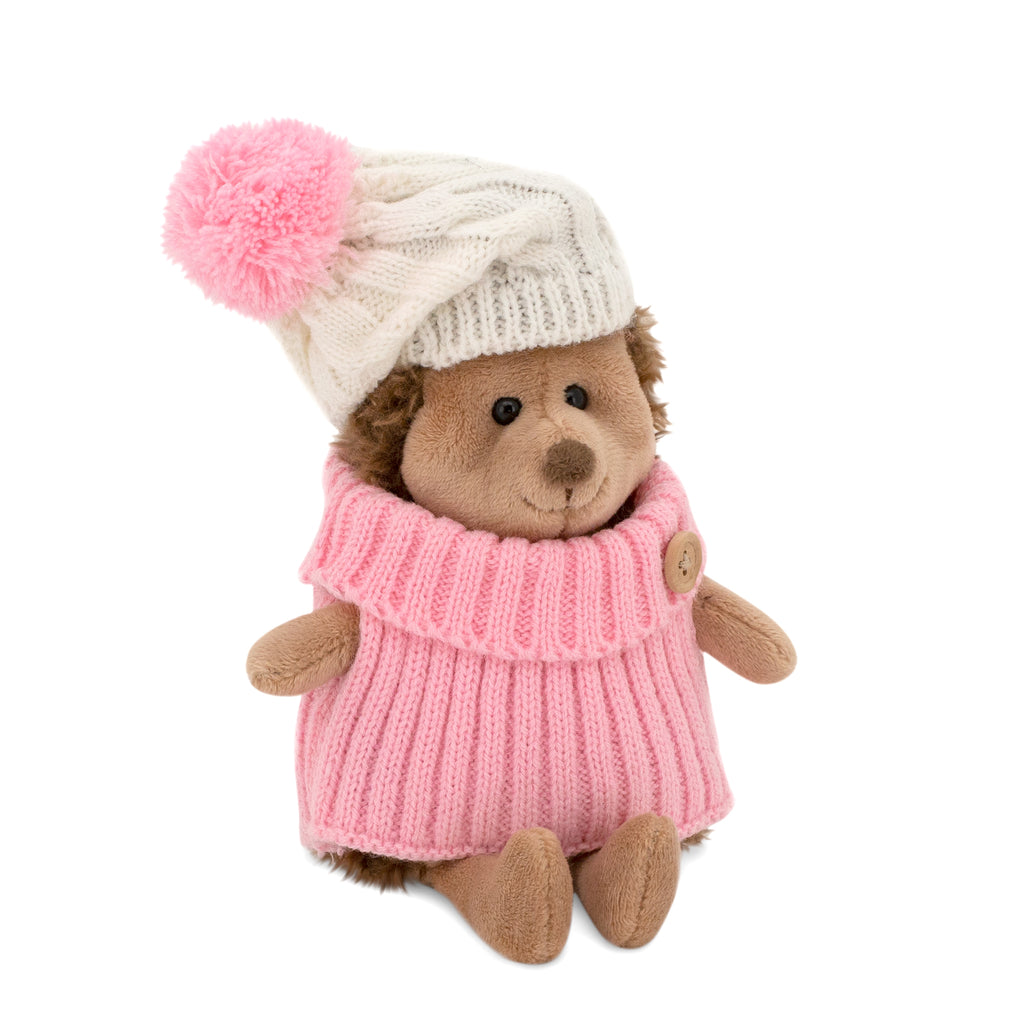 Hedgehog Plush Toy in Pink Sweater by Orange Toys | Cotton Planet