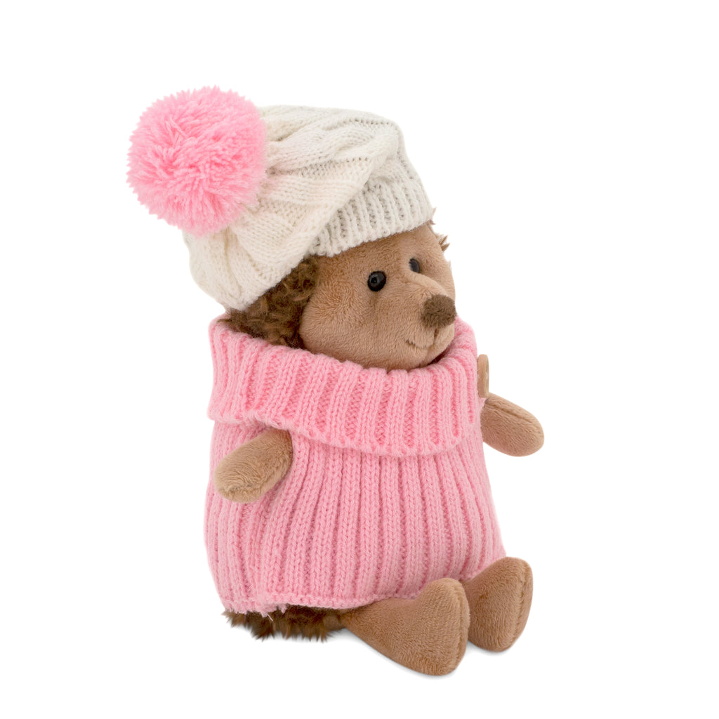 Hedgehog Plush Toy in Pink Sweater by Orange Toys | Cotton Planet