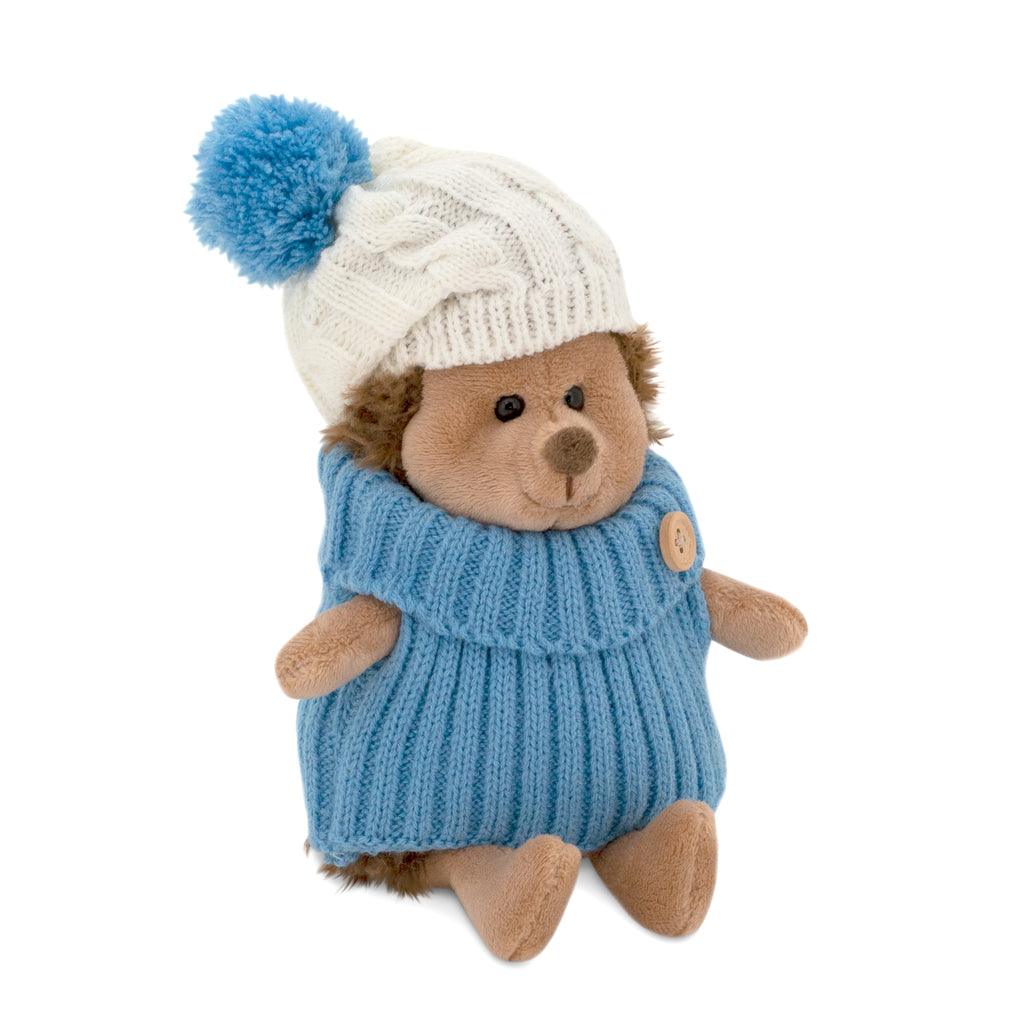Hedgehog Plush Toy in Blue Sweater by Orange Toys | Cotton Planet