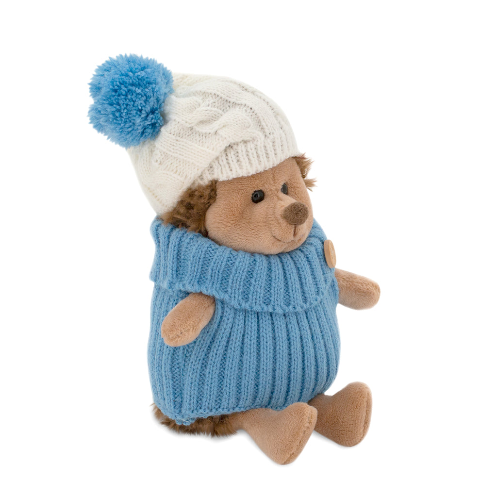 Hedgehog Plush Toy in Blue Sweater by Orange Toys | Cotton Planet