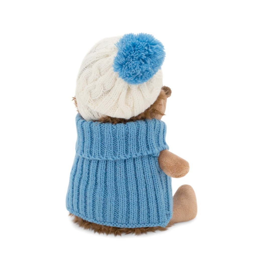 Hedgehog Plush Toy in Blue Sweater by Orange Toys | Cotton Planet