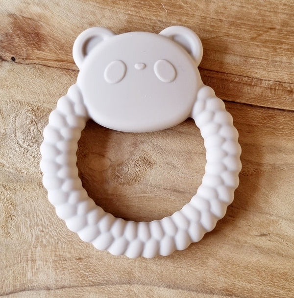 Panda Bear Teether in Sand cottonplanet.ie