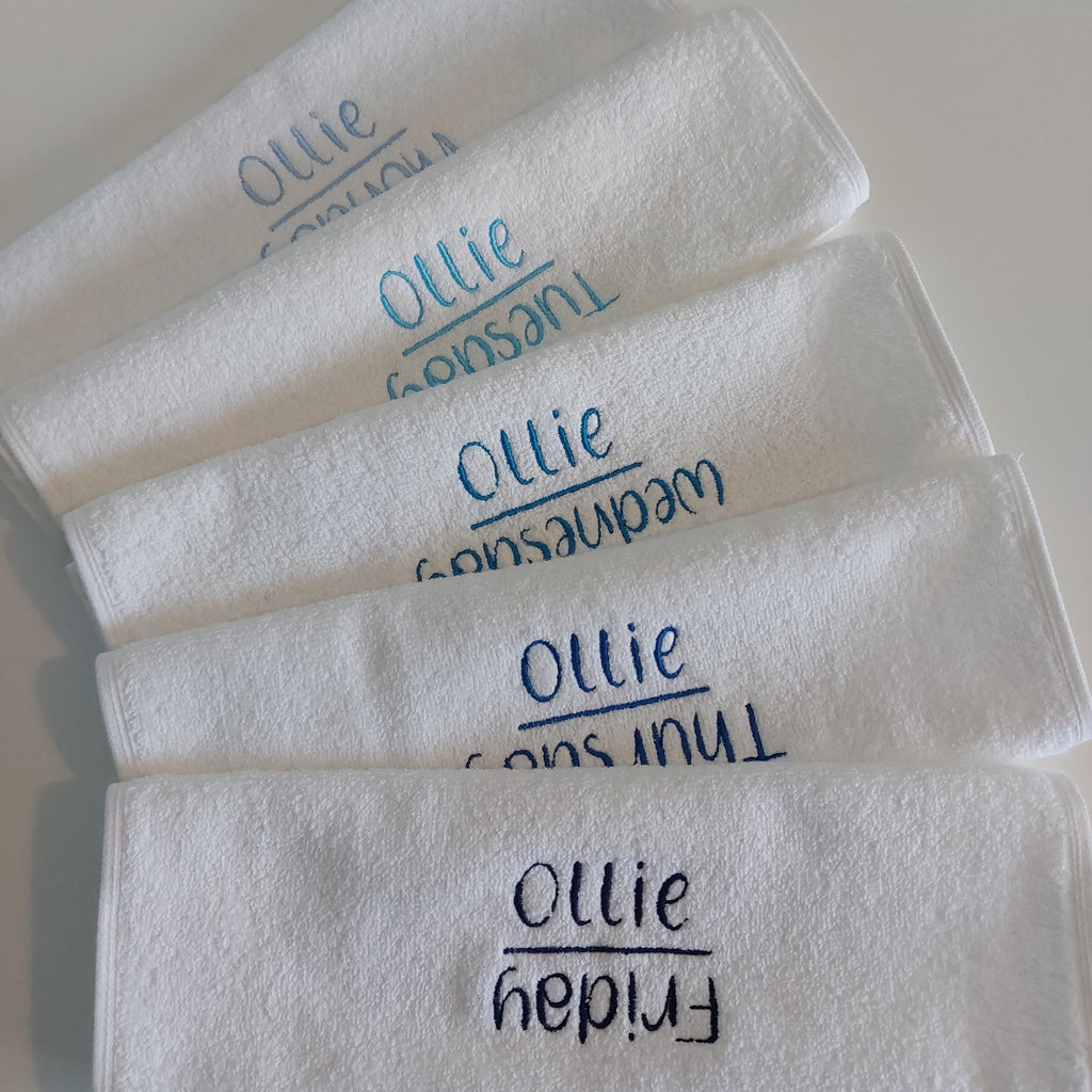 Personalised Set of 5 School Towels
