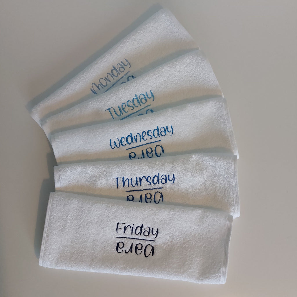 Personalised Set of 5 School Towels
