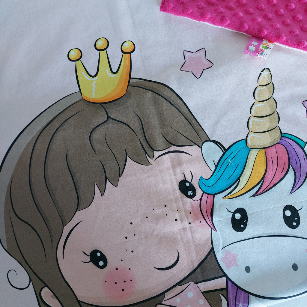 Princess & Unicorn Double Sided Blanket