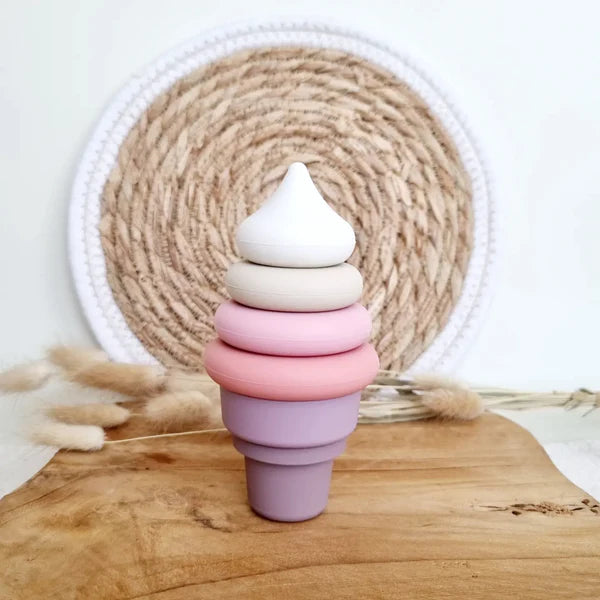 Silicone Sensory Stacking Ice Cream Tower cottonplanet.ie