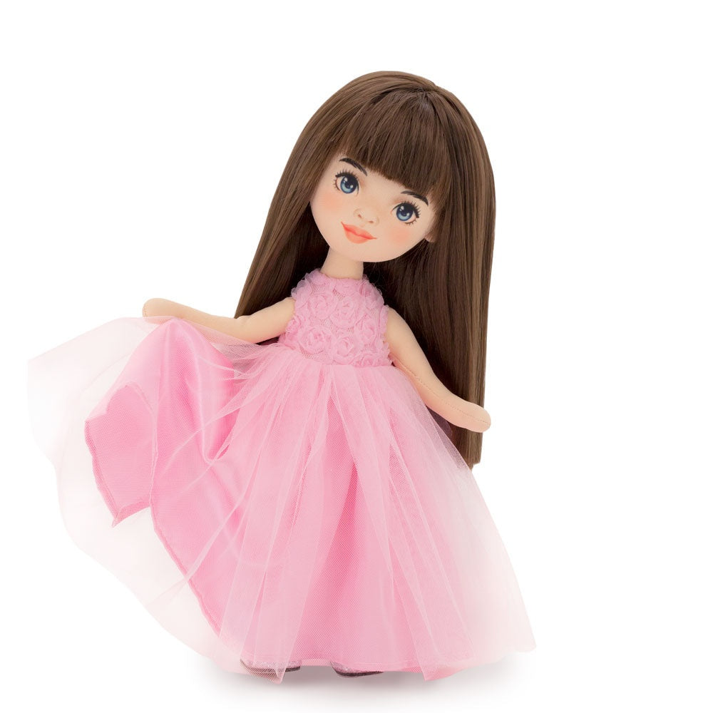 Sophie Doll in a Pink Dress with Roses - cottonplanet.ie