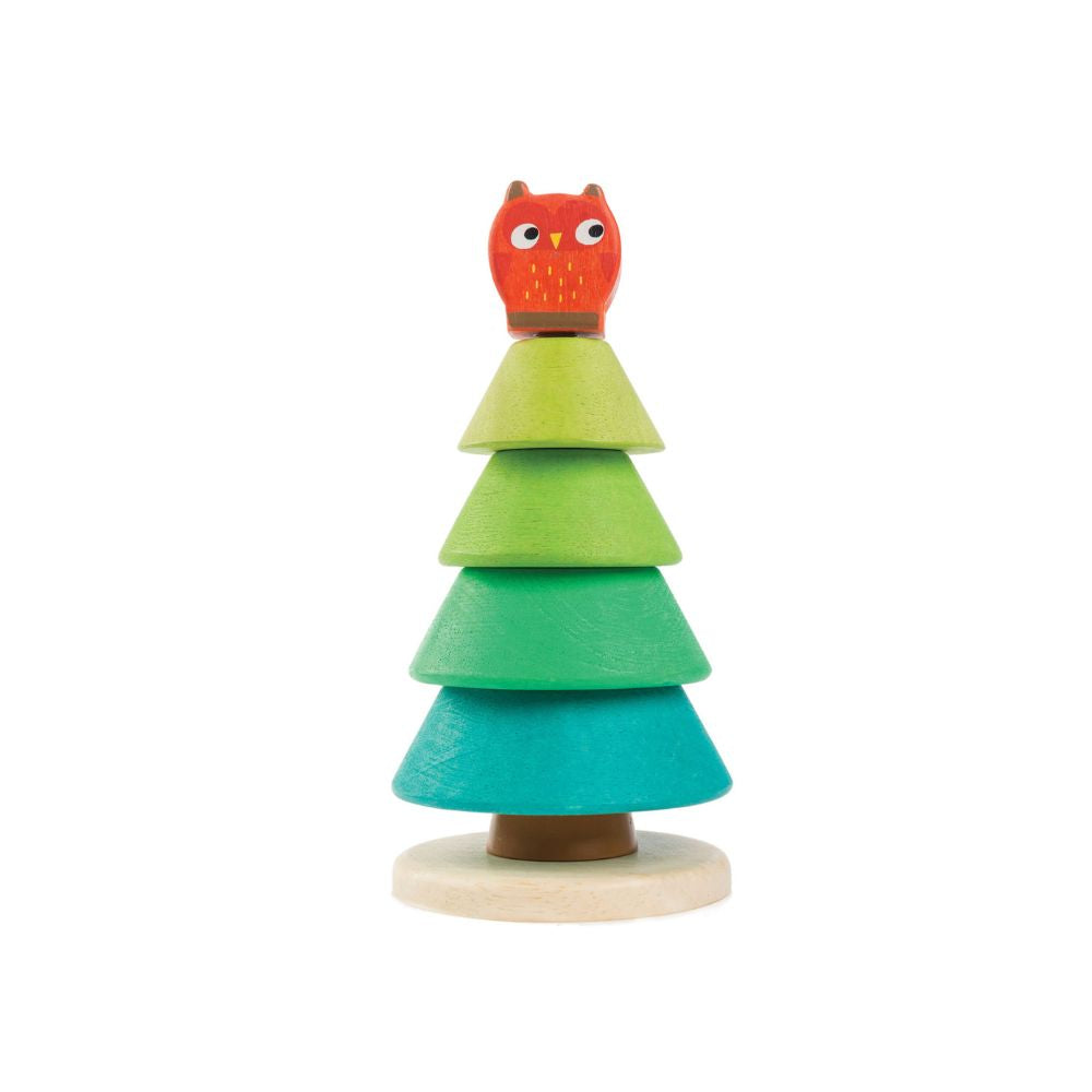 Stacking tree wooden toy