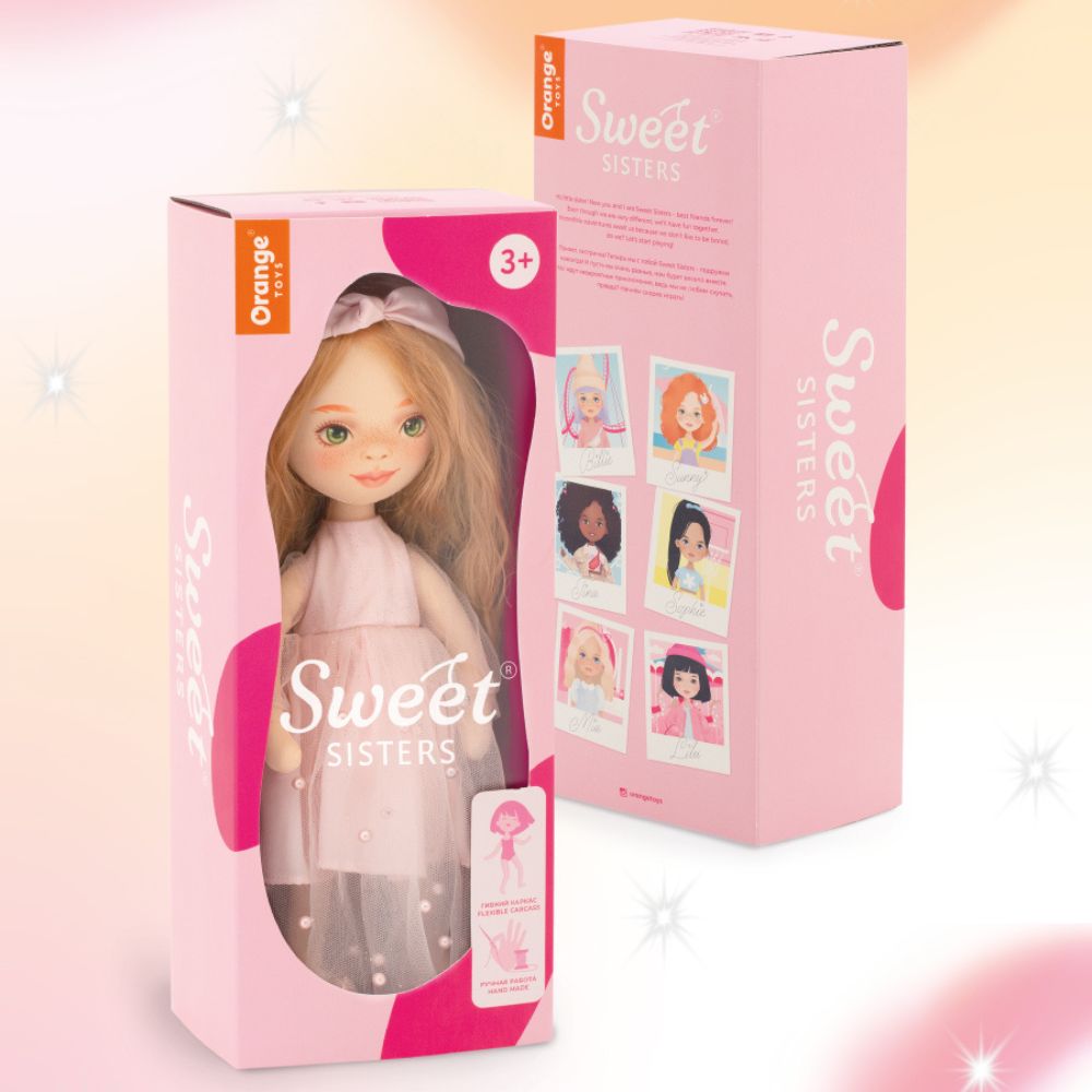 Rag Doll Sunny in a Light Pink Dress cottonplanet.ie
