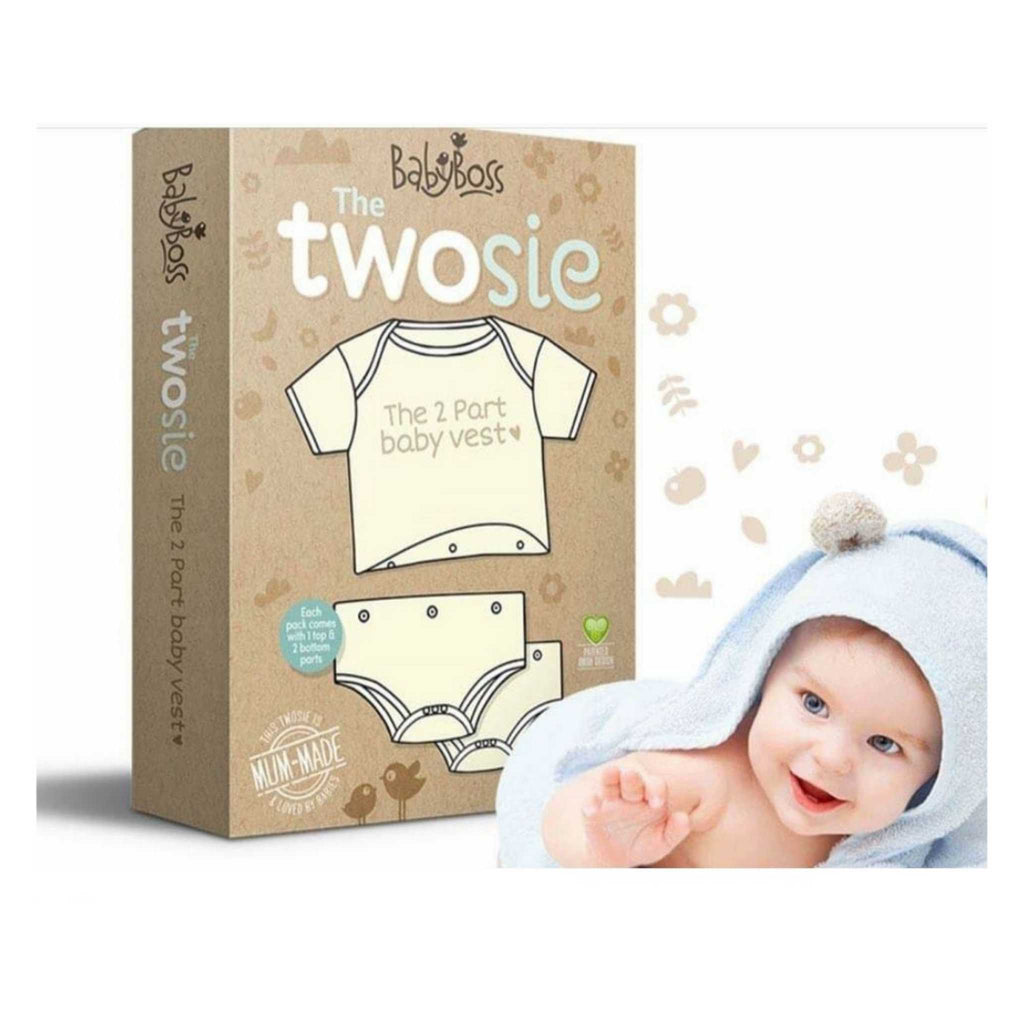 The Twosie Baby Vest - White