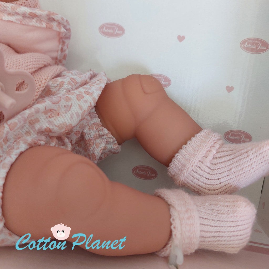 Newborn Doll with Pink Cushion by Antonio Juan | Cotton Planet