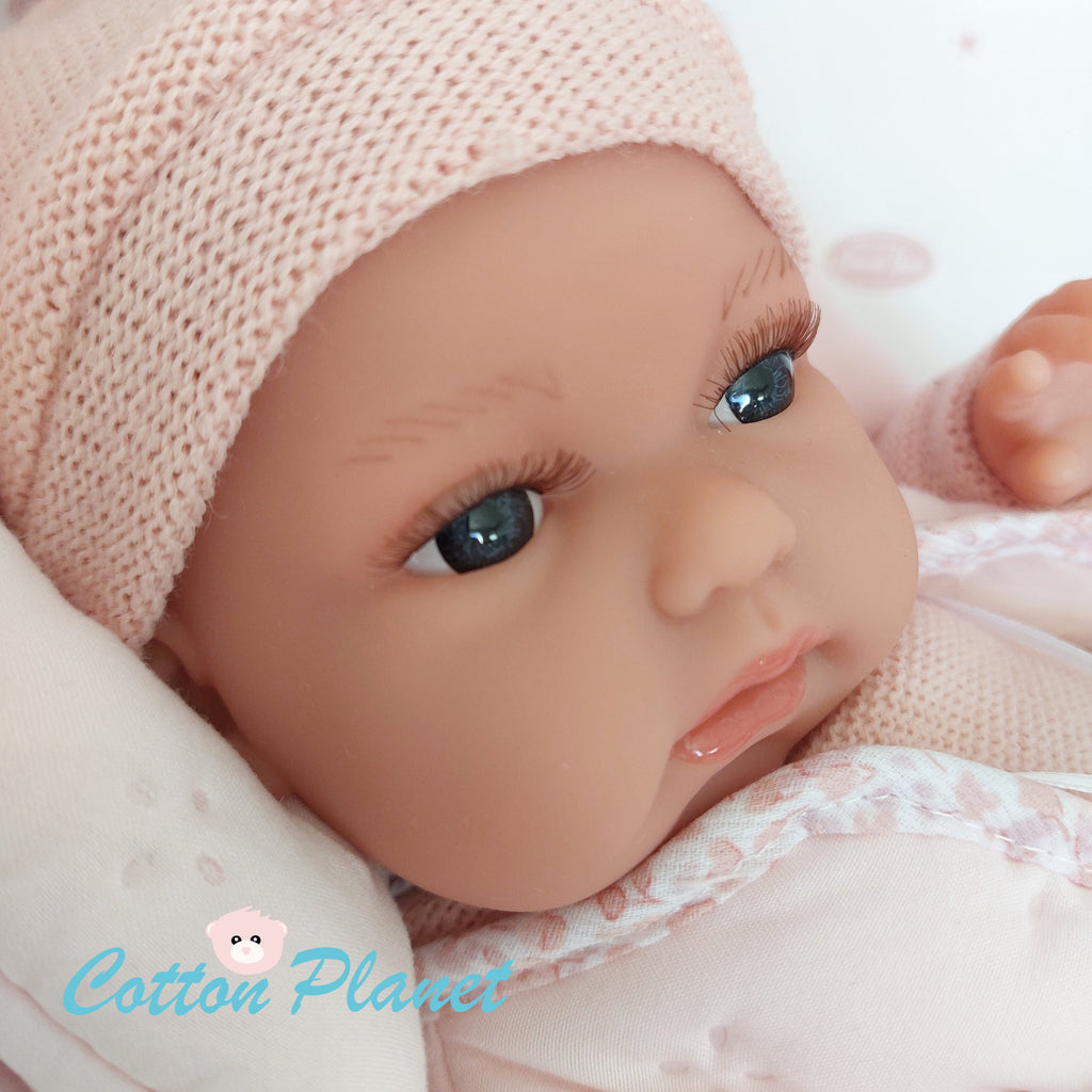 Newborn Doll with Pink Cushion by Antonio Juan | Cotton Planet